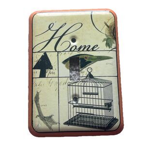 Creative Co-Op Home Bird Cage Single Toggle Switch Plate Cover Rustic Farmhouse